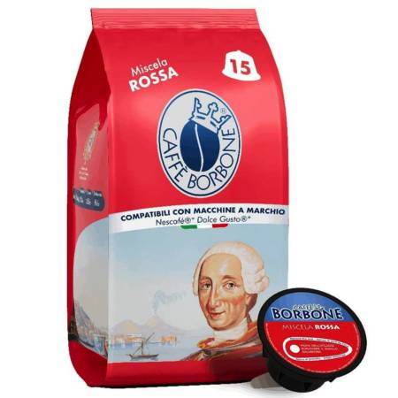 CAPSULE CAFFE' BORBONE MISCELA ROSSA COMPATIBILE DOLCE GUSTO 90PZ